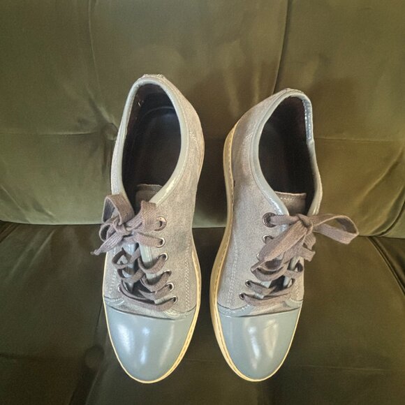 Lanvin Blue Suede Mens Tennis Shoes main image 4